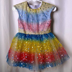 Halabaloo Sparkle Dot Rainbow Party Dress - 12M Baby - Perfect 1st Birthday! NWT